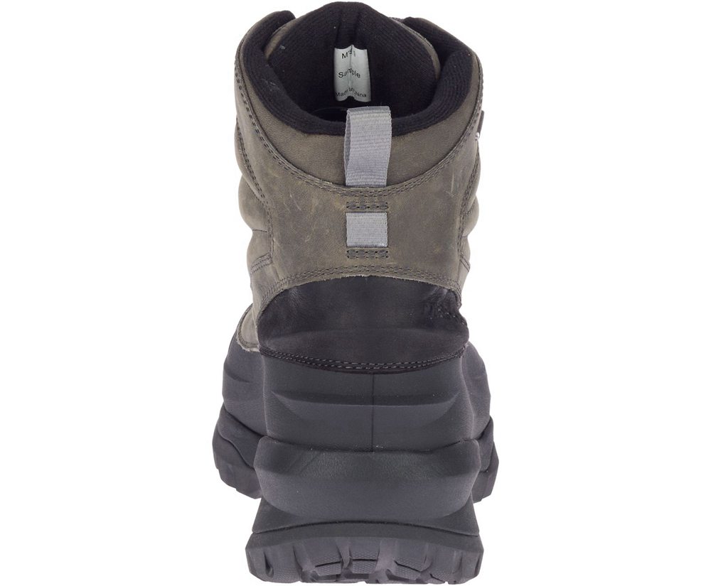 Kozaki Merrell Męskie Szare/Czarne - Thermo Slush Mid Shell Waterproof - 918736-VGQ